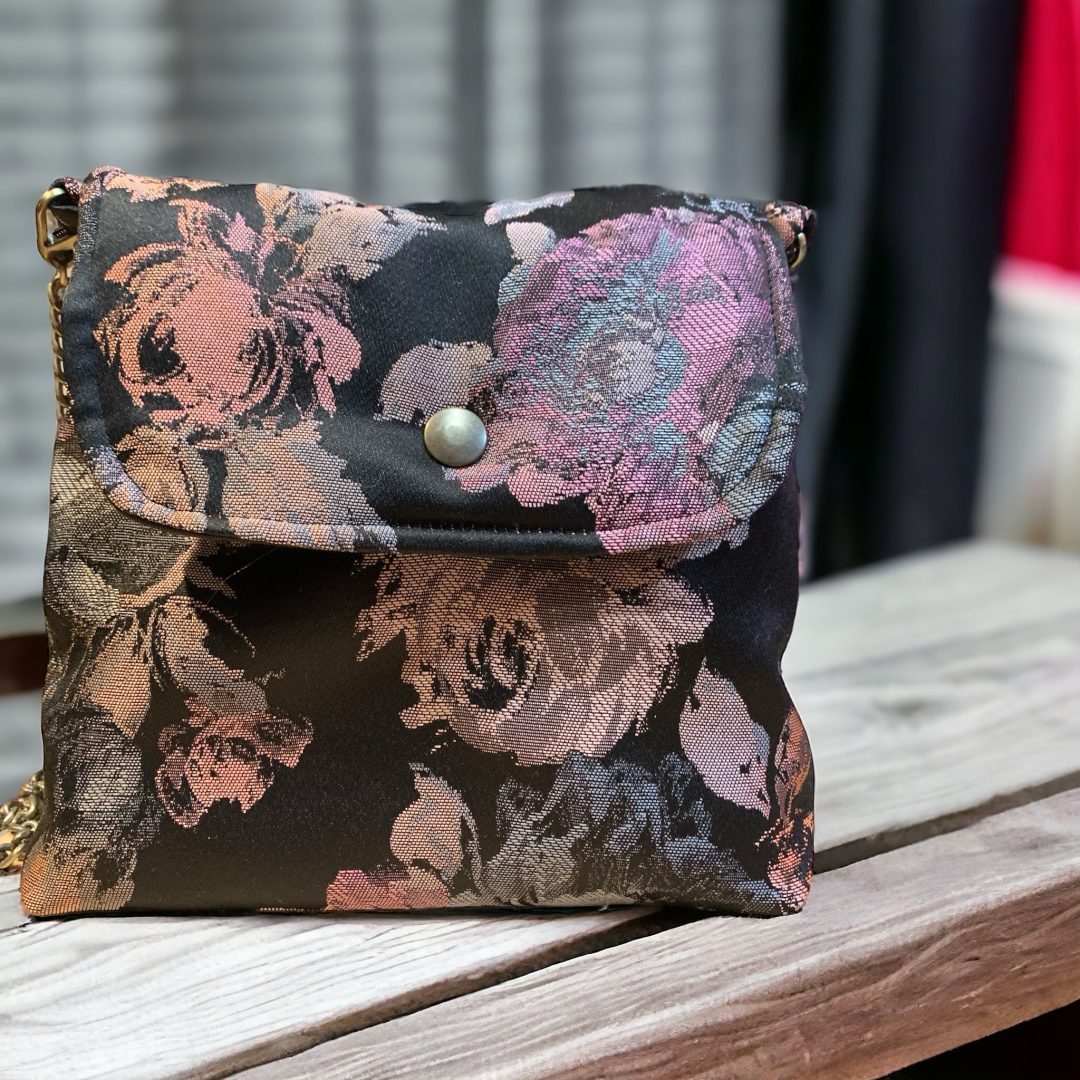 FLAP BAG BROCADE FLORAL