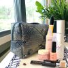 BIG COSMETICS BAG IN JAPANESE GOLDEN CANVA