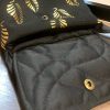 FLAP BAG KUROKIN BLACK WITH GOLDEN LEAVES