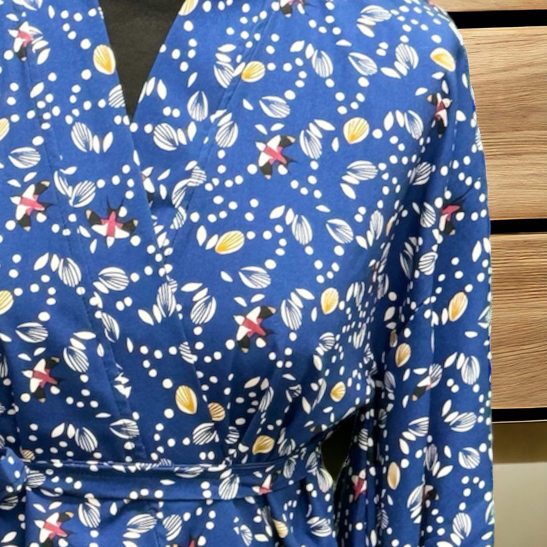 Kimono Furishode AZUL 100% VISCOSE