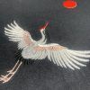 Japanese T-Shirt Embroidered with Crane