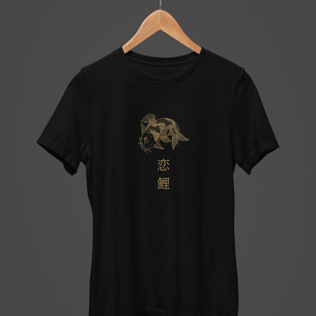 CAMISETA JAPONESA PEZ KOI DORADO MOMO KIDOHO