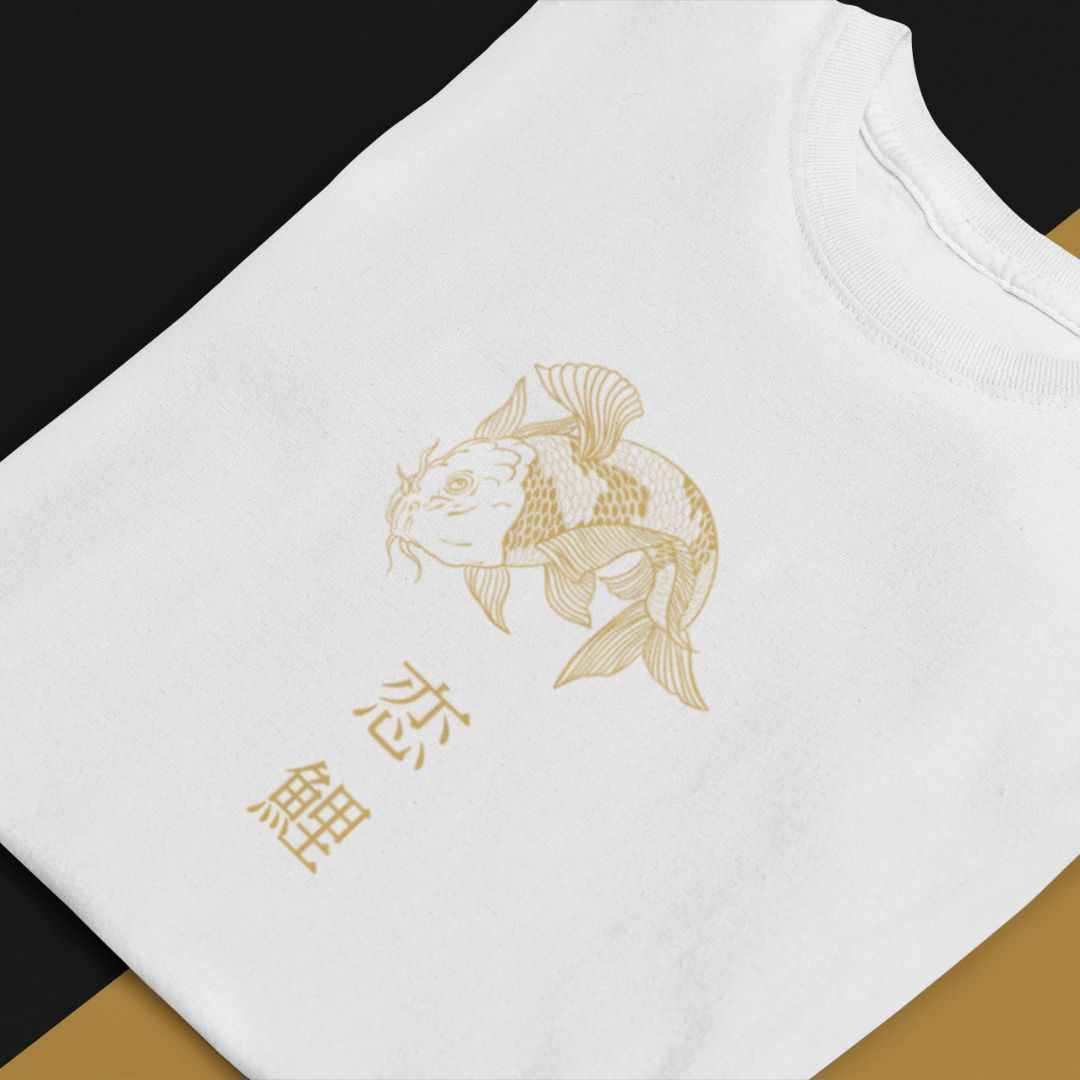 JAPANISCHES T-SHIRT GOLDENER KOI FISCH MOMO KIDOHO