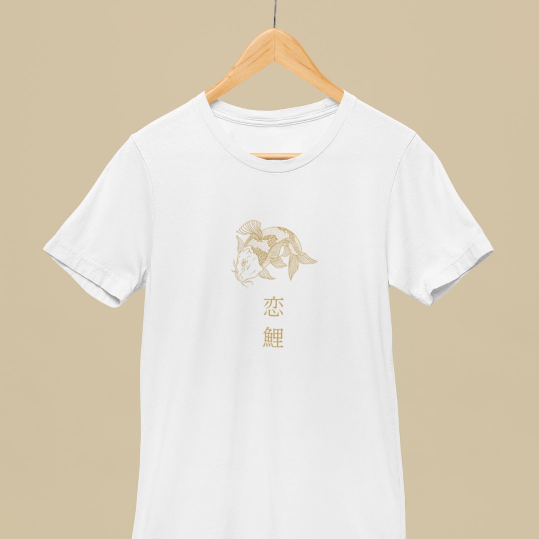 JAPANESE T-SHIRT GOLDEN KOI FISH MOMO KIDOHO