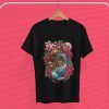 CAMISETA JAPONESA RAMEN KOI PESCADO Y FIDEOS MOMO KIDOHO