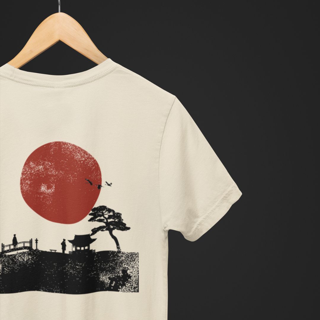 JAPANISCHES T-SHIRT NIPPON ROT MOMO KIDOHO