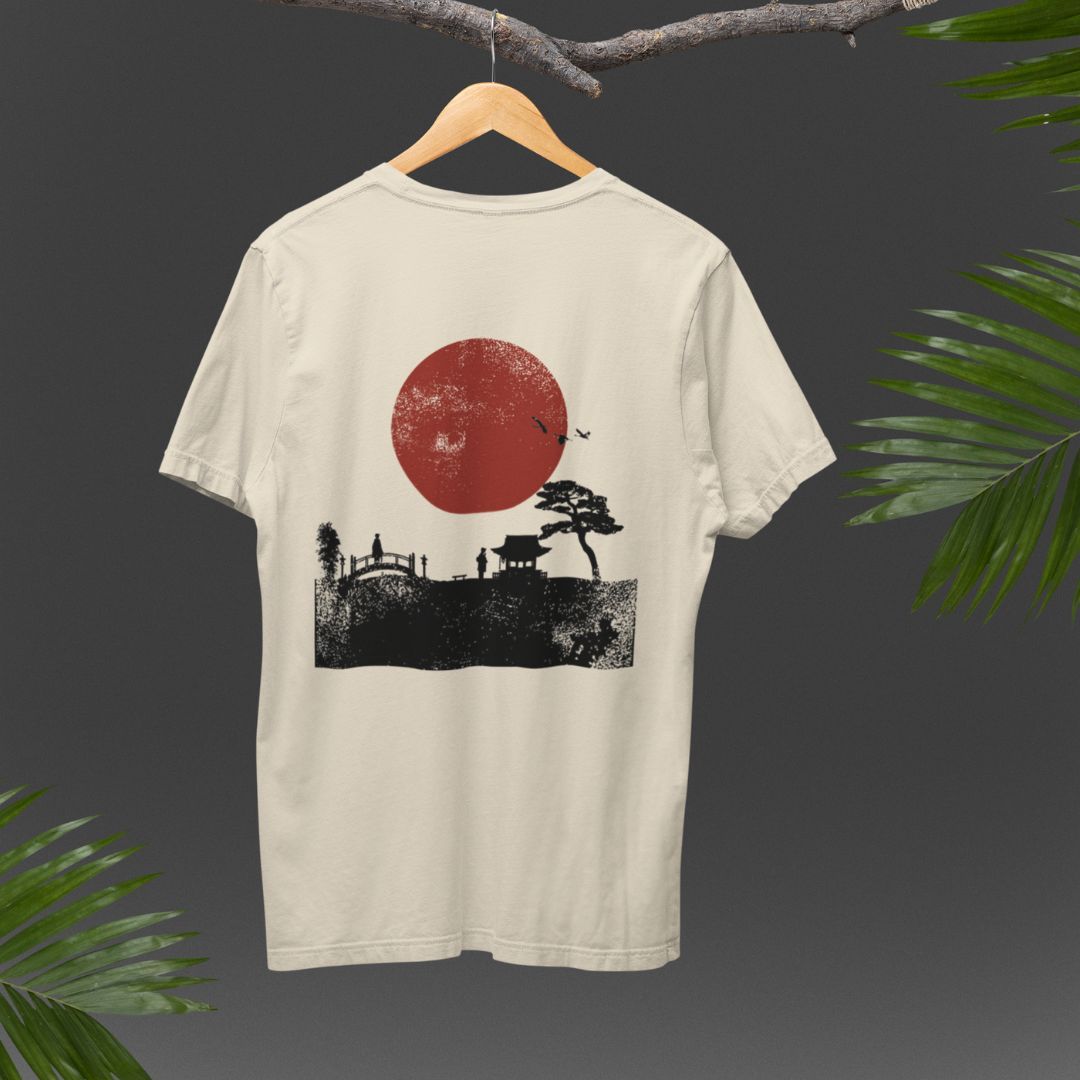 JAPANISCHES T-SHIRT NIPPON ROT MOMO KIDOHO