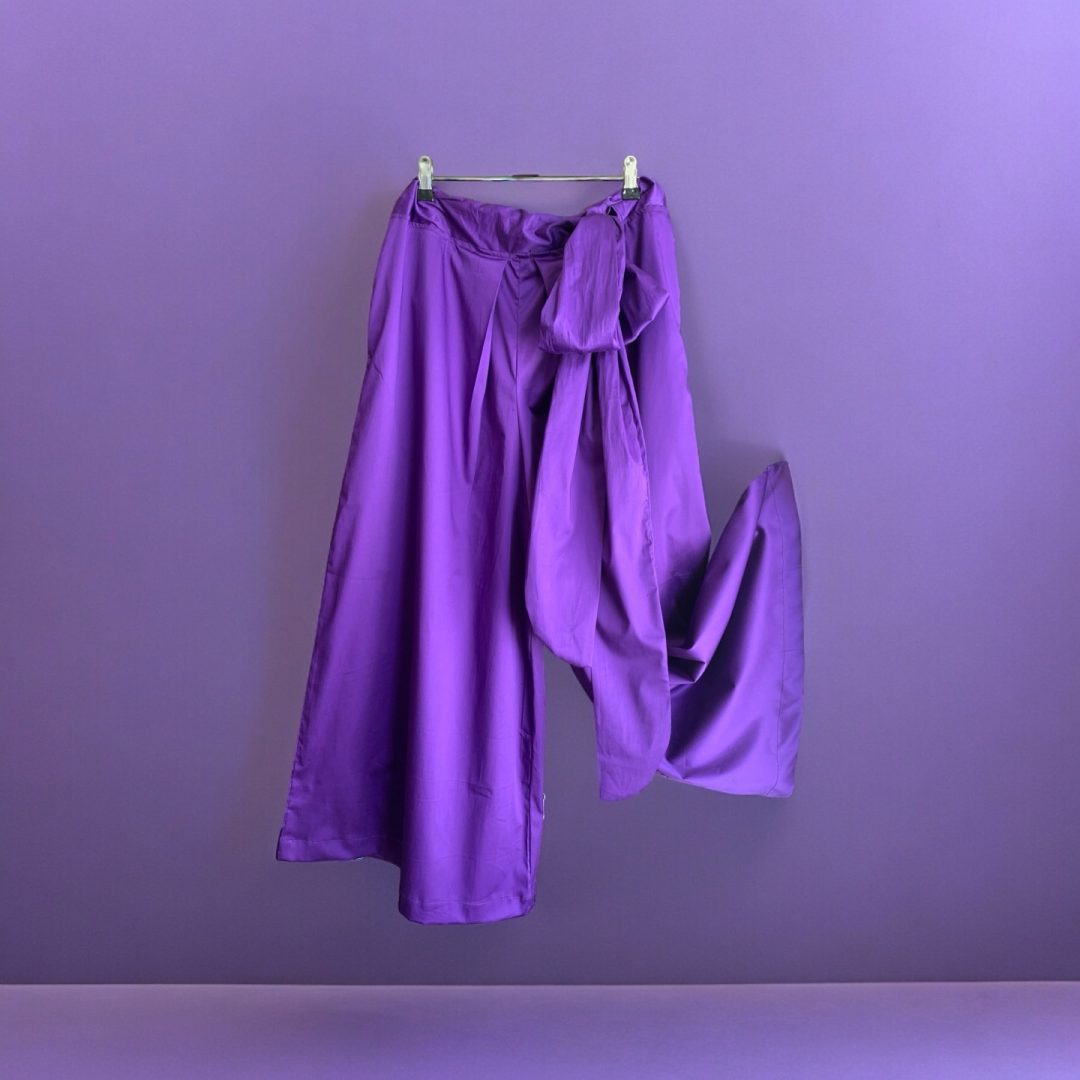 Pantaloni giapponesi Momo Hakama in viola MOMO KIDOHO