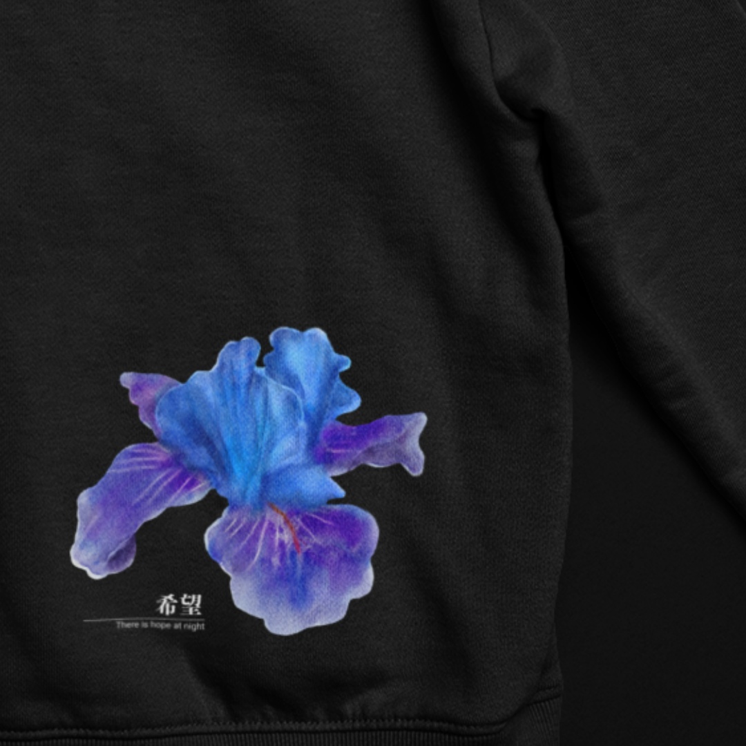 Sudadera con capucha Night Flower Hope MOMO KIDOHO