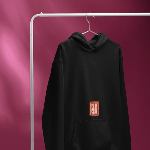 Japanese Hoodie Utopia in Black MOMO KIDOHO