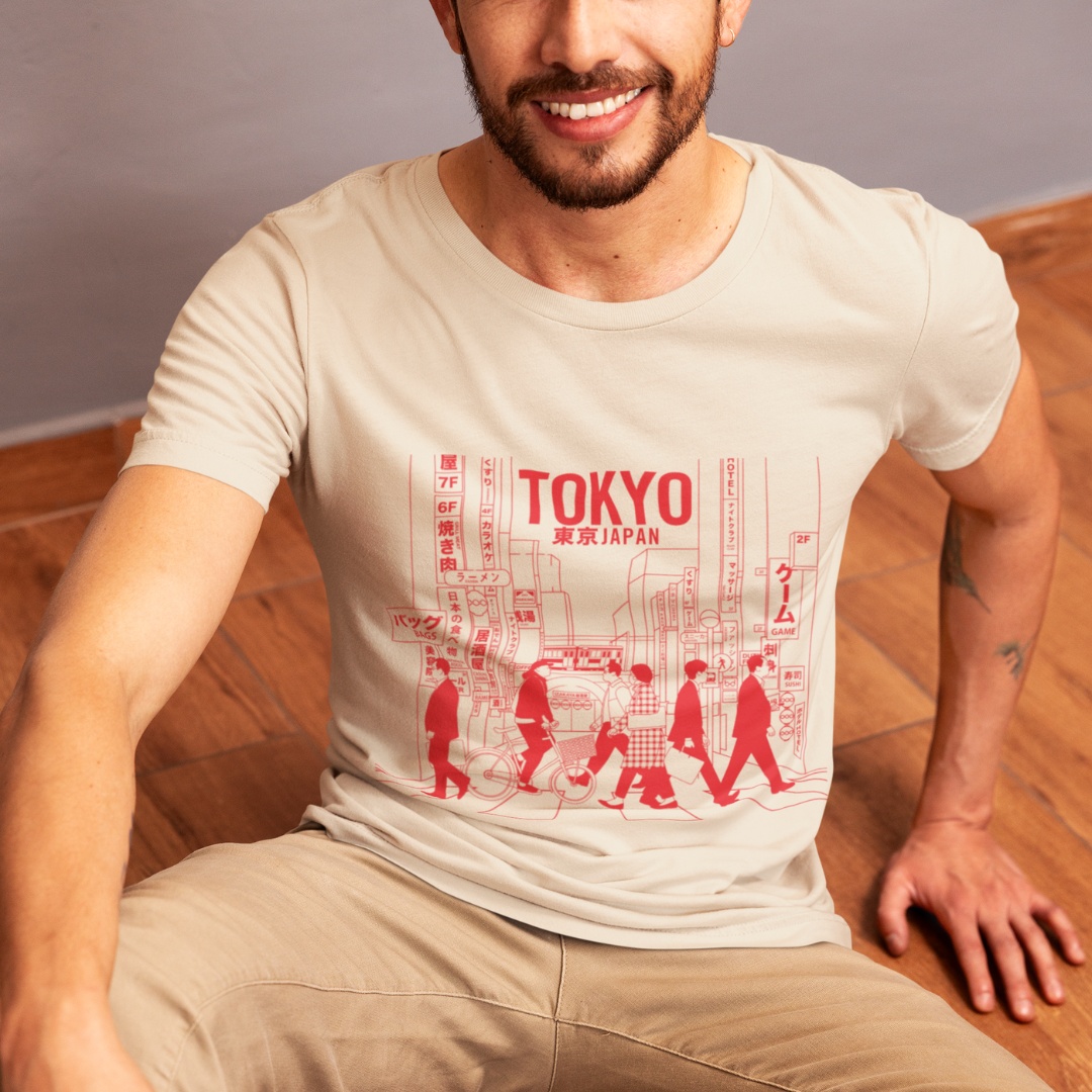 T-shirt Urban Tokyo Beige MOMO KIDOHO