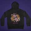 Japanese Hoodie Black Tiger and Lillys Black MOMO KIDOHO