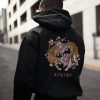 Japanese Hoodie Black Tiger and Lillys Black MOMO KIDOHO