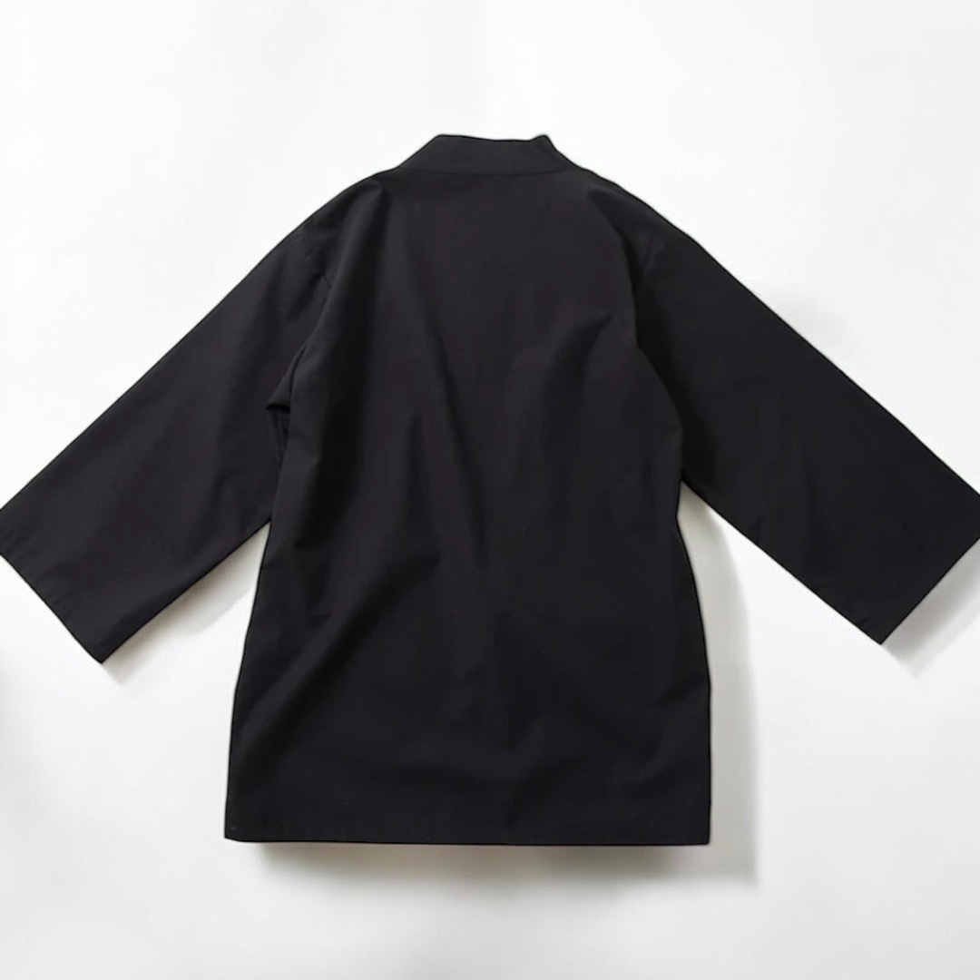 Black Wool Haori Jacket MOMO KIDOHO