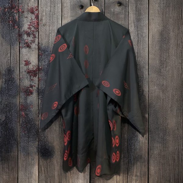 Kimono Haori in Black & Burgundy MOMO KIDOHO