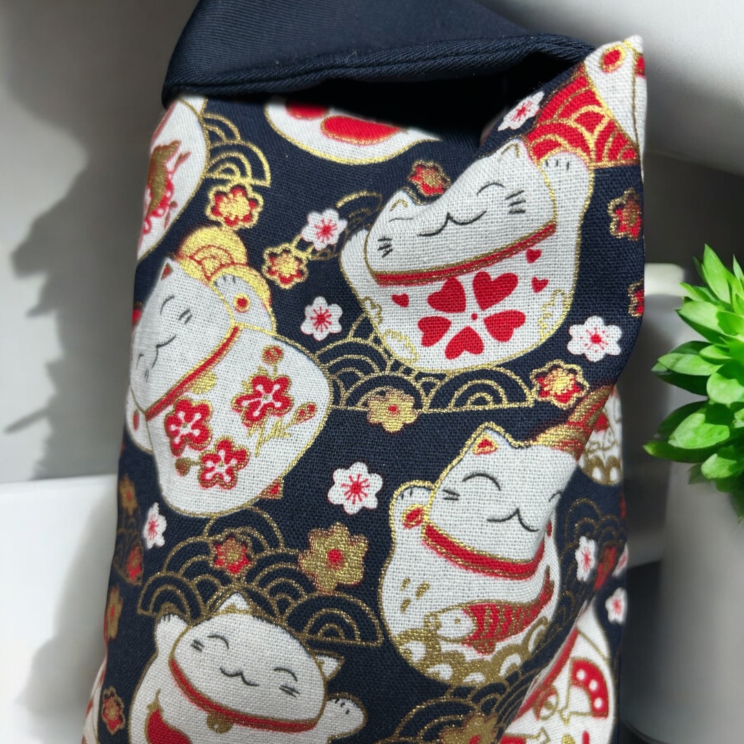 Kinchaku Knot Bag Maneki Neko MOMO KIDOHO