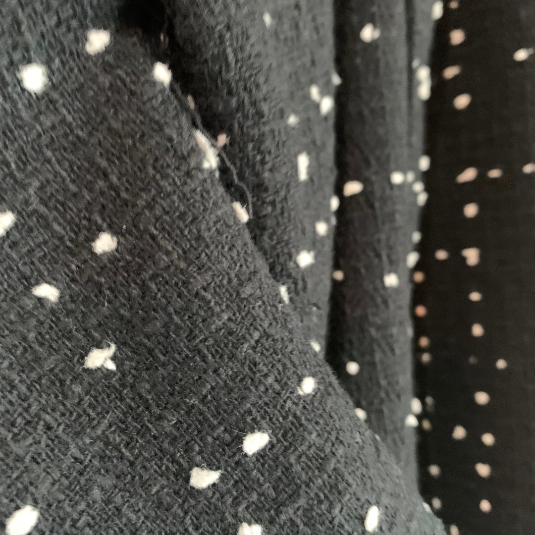 Kimono Haori Black with white dots MOMO KIDOHO