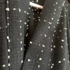 Kimono Haori Black with white dots MOMO KIDOHO