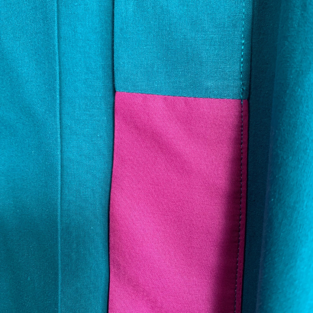 Teal Short Haori with Yukata Sleeves MOMO KIDOHO