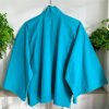 Teal Short Haori with Yukata Sleeves MOMO KIDOHO