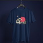 Japanese T-shirt Golden Wave and Rising Sun