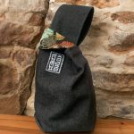 Japanese Knot Bag Black Denim and Gingo Canva