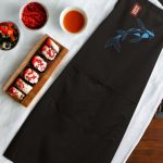 JAPANESE APRON KOI FISH BLUE