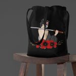 Japanese Tote Geisha with Katana