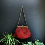 CLUTCH BAG RED JACQUARD