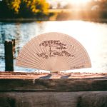 Baboo Fan with chinese Tree 21cm