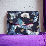 Blue Purse with Butterflies