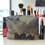 BIG COSMETICS BAG IN JAPANESE GOLDEN CANVA