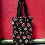 JAPANESE TOTE BAG NEGRO ROJO