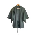 Kimono Haori en coton bio noir