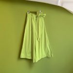 Pantalon japonais Hakama en vert lime