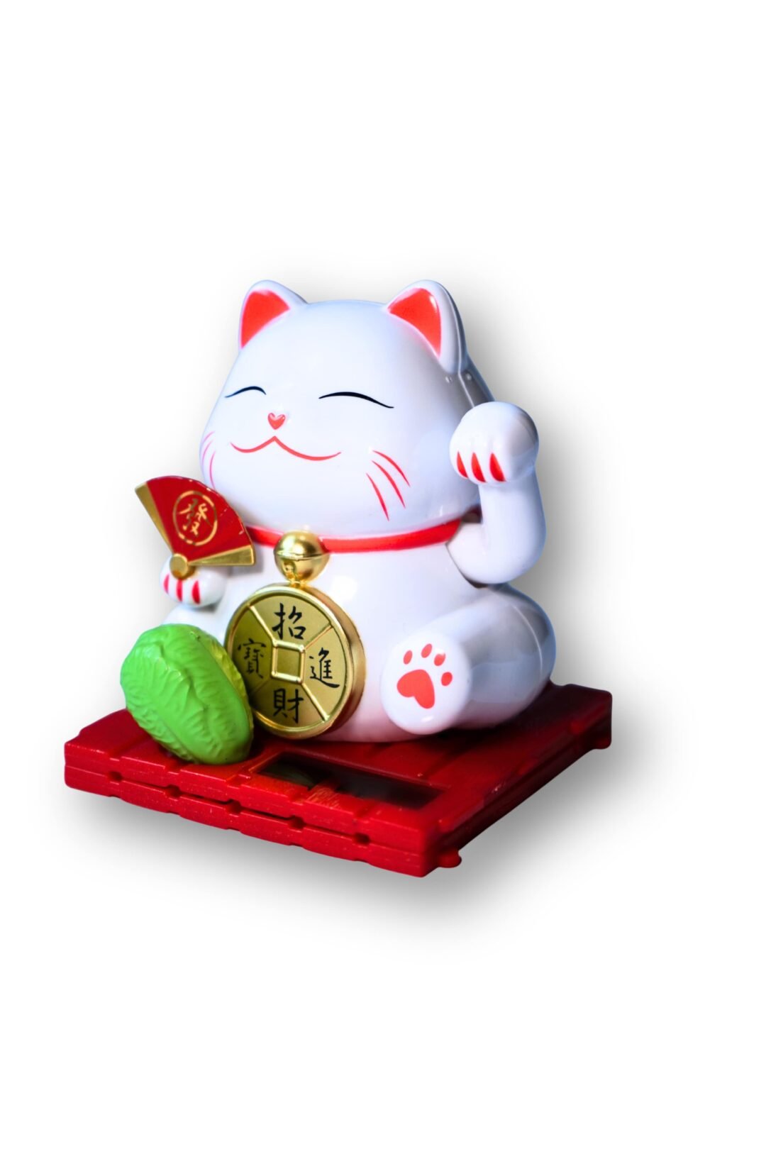 Maneki Neko Lucky Cat white color MOMO KIDOHO