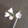 Hair Pin White Flowers MOMO KIDOHO